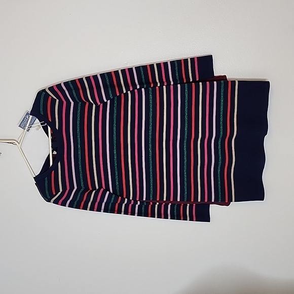 NEW Joules Knitwear Estelle Striped Dress Sweater Youthful Shimmer Spring - Picture 5 of 14